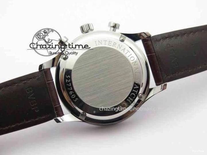 MIROTIME 0403 Unique Portuguese IW3714 Diam ZF V2 1:1 Best Edition Gray Dial On Brown Leather Strap A79350 (Slim Movement) 7250